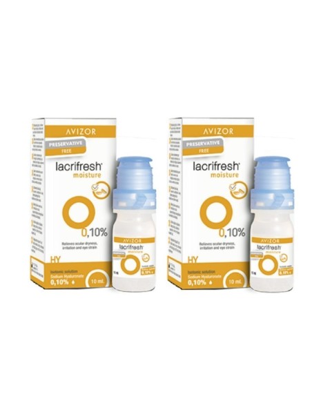 Lacrifresh Moisture 0,10% (2X10 ml) - 11,20 € | Óptica Hispania