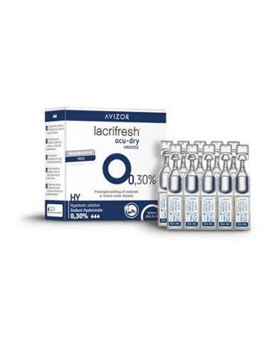 Lacrifresh Ocu-Dry 0,30% monodosis 20x0,4ml - 6,50 € | Óptica Hispania