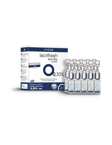 Lacrifresh Ocu-Dry 0,30% monodosis 20x0,4ml - 6,50 € | Óptica Hispania