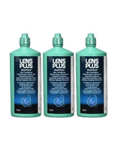 Lens Plus OcuPure Saline 3x360 ml - 19,90 € | Óptica Hispania