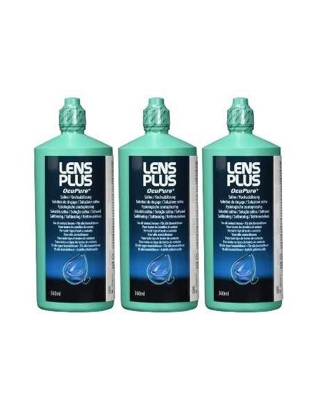 Lens Plus OcuPure Saline 3x360 ml - 19,90 € | Óptica Hispania