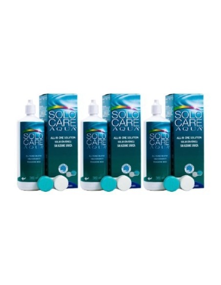 Solocare Aqua 3x360 ml - 19,95 € | Óptica Hispania