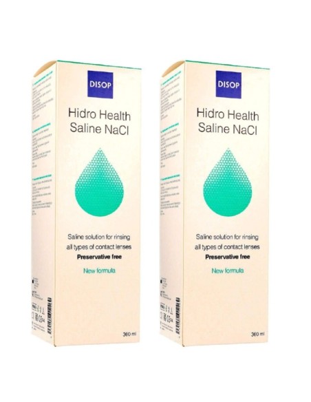 Hidro Health Saline Nacl 2X360 ml - 7,20 € | Óptica Hispania