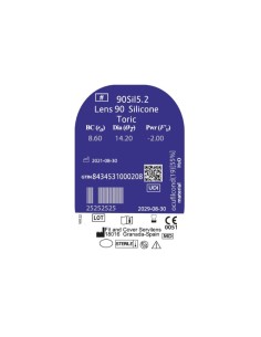 Lens 90 Silicone Toric Trimestral (1 lentilla) - 52,80 € | Óptica Hispania