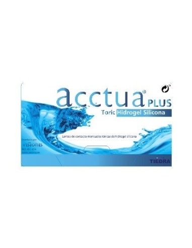 Acctua PLUS Toric Hidrogel Silicona (6 lentillas) - 48,80 € | Óptica Hispania