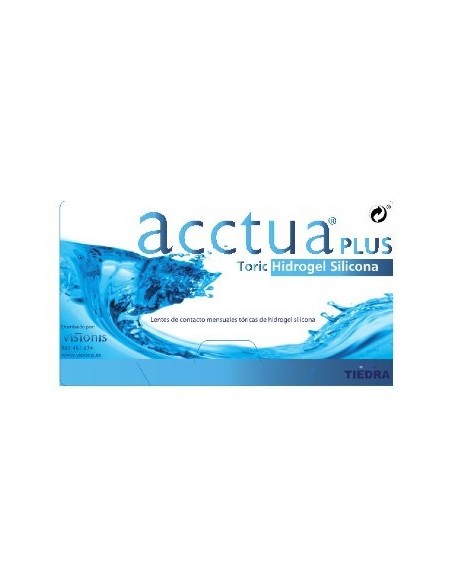 Acctua PLUS Toric Hidrogel Silicona (6 lentillas) - 48,80 € | Óptica Hispania