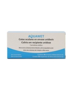 Aquawet Gotas Oculares 30 Monodosis - 8,20 € | Óptica Hispania