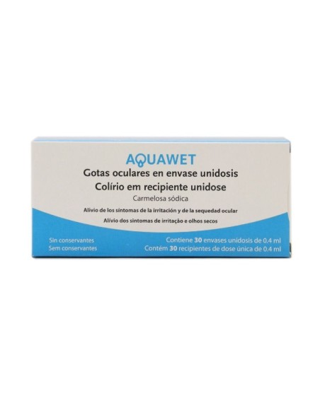 Aquawet Gotas Oculares 30 Monodosis - 8,20 € | Óptica Hispania